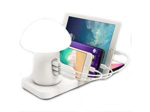 Charging Station for Multiple Devices 5 Port Quick Charger Desk Docking Organizer with 3.0 Compatible with iPhone iPad