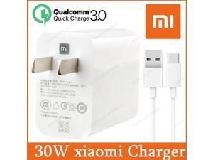 Original 30W turbo Charger fast charge adapter 3A Usb Type c cable for mi 10 9 8 pro redmi K30 Pro K20 A2 MIX 3