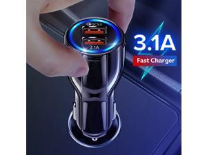 18W 3.1A Car Charger Dual USB Fast Charging QC Phone Charger Adapter For iPhone 11 Pro Max 6 7 8 Plus Xiaomi Redmi Huawei