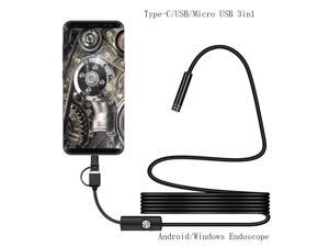 HD 1080P Micro USB/Type-c/USB Android PC Endoscope Borescope Semi Rigid Tube Waterproof Inspection Endoscope Camera