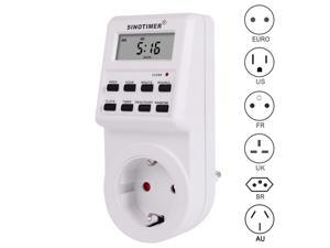 110/220V AC Programmable Timers Weekly Programmable Electrical Power Socket Timer Switch EU UK US FR Plug standard with Clock 110/220V AC Programmable Timers Weekly Programmable Electrical Power Socket Timer Switch EU UK US FR Plug standard with Clock