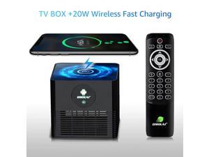CortexA53 Android 10 100 Smart TV Box Bluetooth 50 Wifi 24g5g 6K 4k HD 4GB 32GB Set Top Box With Wireless fast charge