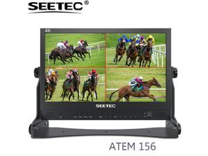 ATEM156 156 Inch Live Streaming Broadcast Director Monitor with 4 Input Output Quad Split Display for ATEM Mini