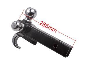 1x 3 Ball Trailer Hitch Tow for 2" Receiver Mount w/ Hook 1 7/8" 2" 2 5/16" Black High Quality 1x 3 Ball Trailer Hitch Tow for 2" Receiver Mount w/ Hook 1 7/8" 2" 2 5/16" Black High Quality