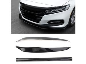 Black Car Front Lip Bumper Protector Trim Cover 3Pcs For Honda Accord 10th 2018 2019 ABS Plastic Black Car Front Lip Bumper Protector Trim Cover 3Pcs For Honda Accord 10th 2018 2019 ABS Plastic