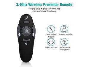 2.4GHz USB Wireless Red Laser Presenter Pointers Pen Pointers Remote Control USB RF Remote Control PPT Powerpoint Presentation