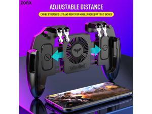 Mobile Joystick Controller L1R1 Trigger Gamepad for COD iOS Android Six 6 Finger Call of Duty Mobile Gamepad Cooling Fan