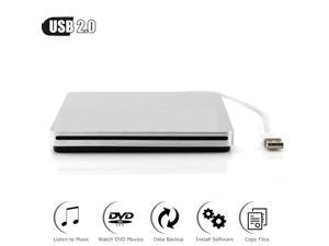 Super Slim External USB SuperDrive 8X DVD RW RAM DL Burner 24X CD Writer Drive For Dell Lenovo HP Laptop for Mac OS/WinXP/7/8/10