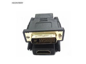 Female to DVI D 24+1 Pin Male Adapter Converter  DVI Cable Switch for PC for HDTV PS3 Projector LCD TV Box TV