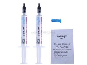 2Pcs 2g HY880 Thermal Grease Chipset CPU Cooling Compound Silicone Paste 5.15W Au09 19 Dropship