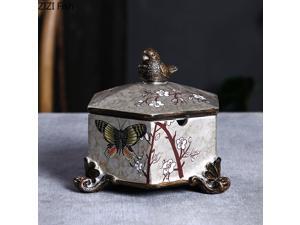 Bird Butterfly Resin Ashtray with Lid Portable Anti-fly Ash Large Capacity Household Ashtray Office Desktop Decoration Bird Butterfly Resin Ashtray with Lid Portable Anti-fly Ash Large Capacity Household Ashtray Office Desktop Decoration