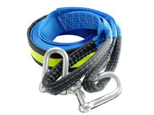 5M 8 Tons Winch Tow Cable Tow Strap Car Towing Rope With Hooks For Heavy Duty Car Emergency Off Road 5M 8 Tons Winch Tow Cable Tow Strap Car Towing Rope With Hooks For Heavy Duty Car Emergency Off Road