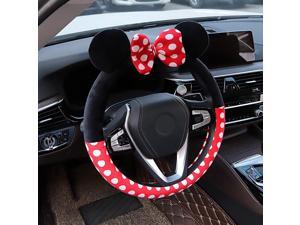 MSGUIDE Steering Wheel Cover for Women 14 15 inch Universal Cute Car Steering Wheel Accessories Neoprene Breathable Steering Wheel Protector