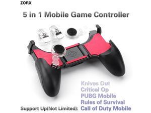 5 in 1 PUBG COD Moible Controller Gamepad Free Fire L1 R1 Triggers Pad Grip L1R1 Joystick for Call of Duty Game iPhone Android