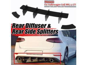 ABS MK7.5 GTI Car Rear Bumper Diffuser & Rear Side Splitters Spoiler Lip Guard For Volkswagen For VW For Golf MK7.5 GTI ABS MK7.5 GTI Car Rear Bumper Diffuser & Rear Side Splitters Spoiler Lip Guard For Volkswagen For VW For Golf MK7.5 GTI