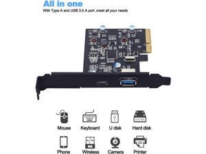 Gen 2 PCI-E (PCI Express) to USB 3.1 (Type A +Type C) Expansion Card 10Gbps Internal Super Speed 15-Pin Power Connector USB-C Port with High Speed Asmedia Chipset for Windows 7 /8/8.1/10/Linux Kernel Gen 2 PCI-E (PCI Express) to USB 3.1 (Type A +Type C) Expansion Card 10Gbps Internal Super Speed 15-Pin Power Connector USB-C Port with High Speed Asmedia Chipset for Windows 7 /8/8.1/10/Linux Kernel