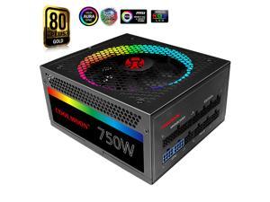 Fully Modular Gold Certified 80+ PSU Rated 850W Computer Power Supply Ultra Silent Fan Overload Protection PC Power Supplies with Colorful RGB Light Controller for Game Gaming PC Desktop Power