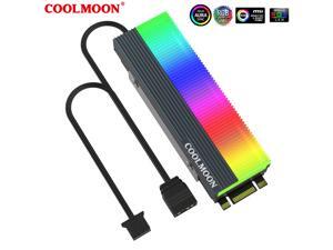 Colorful ARGB M2 SSD Heatsink 5V 3Pin NVME NGFF M.2 2280 Solid State Drive Hard Disk Cooling Radiator Heat Sink Cooler Vest Aluminum Heat Sink with Thermal Pad Colorful ARGB M2 SSD Heatsink 5V 3Pin NVME NGFF M.2 2280 Solid State Drive Hard Disk Cooling Radiator Heat Sink Cooler Vest Aluminum Heat Sink with Thermal Pad