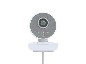 4K Webcam with Microphone, PC/computer Laptop Webcam, USB Plug and Play for Live Broadcast, Video Calls, Online Courses, Meetings, Games, Compatible with Win10/8/8.1/7/xp Linux Mac White