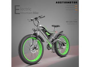 AOSTIRMOTOR Electric Bike,26" 4.0 inch Electric Fat Tire Ebike, 750W Motor Mountain Bike 48V 15AH Removable Lithium Battery, Electric Bicycle for Adults,6061 Aluminum Alloy Frame,S18-PRO20-GREEN AOSTIRMOTOR Electric Bike,26" 4.0 inch Electric Fat Tire Ebike, 750W Motor Mountain Bike 48V 15AH Removable Lithium Battery, Electric Bicycle for Adults,6061 Aluminum Alloy Frame,S18-PRO20-GREEN