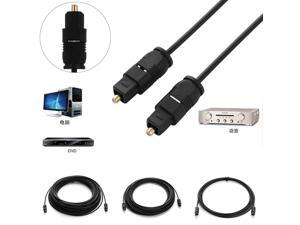 Digital Optical Audio Cable Toslink Cable -Fiber Optic Male to Male Cord for Home Theater, Sound Bar, TV, PS4, Xbox, Playstation & More - 5ft