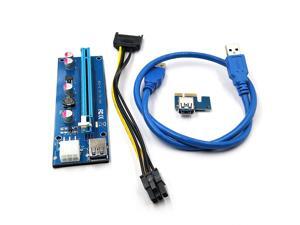 PCI-E 6 Pin Riser Card 1X to 16X USB 3.0 Cable 6pin USB Riser for Bitcoin Mining PCI-E 6 Pin Riser Card 1X to 16X USB 3.0 Cable 6pin USB Riser for Bitcoin Mining