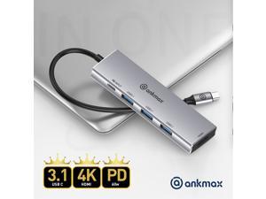 USB C Hub Ankmax P531H USB type C Adapter with 4K HDMI, 3 USB 3.1, Power Delivery PD Charging Port for MacBook/Pro/Air,iPad Pro and Type C Thunderbolt 3 Windows Laptops