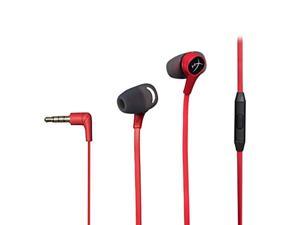 HyperX Cloud Earset - Stereo - Red, Black - Mini-phone - Wired - 65 Ohm - 20 Hz - 20 kHz - Earbud - Binaural - In-ear - 3.94 ft Cable - Condenser, Omni-directional Microphone