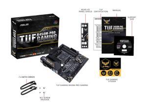 ASUS TUF B450M-PRO GAMING AMD Ryzen 3 AM4 DDR4, DDR4 4400(O.C.)/ 3533(O.C.)/ 3466(O.C.)/ 3200(O.C.)/ 3000(O.C.)/ 2800(HDMI, Dual M.2, USB 3.1 Gen 2 and Aura Sync RGB LED Lighting Micro-ATX Motherboard ASUS TUF B450M-PRO GAMING AMD Ryzen 3 AM4 DDR4, DDR4 4400(O.C.)/ 3533(O.C.)/ 3466(O.C.)/ 3200(O.C.)/ 3000(O.C.)/ 2800(HDMI, Dual M.2, USB 3.1 Gen 2 and Aura Sync RGB LED Lighting Micro-ATX Motherboard