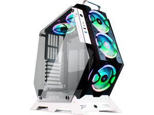 KEDIERS 5 PCS RGB Fans ATX Mid-Tower PC Gaming Case Open Computer Tower Case - USB3.0 - Remote Control - 2 Tempered Glass - Cooling System - Airflow - Cable Management KEDIERS 5 PCS RGB Fans ATX Mid-Tower PC Gaming Case Open Computer Tower Case - USB3.0 - Remote Control - 2 Tempered Glass - Cooling System - Airflow - Cable Management