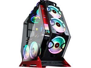 KEDIERS 7 PCS RGB Fans ATX Mid-Tower PC Gaming Case Open Computer Tower Case - USB3.0 - Remote Control - 2 Tempered Glass - Cooling System - Airflow - Cable Management KEDIERS 7 PCS RGB Fans ATX Mid-Tower PC Gaming Case Open Computer Tower Case - USB3.0 - Remote Control - 2 Tempered Glass - Cooling System - Airflow - Cable Management