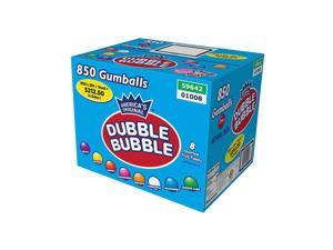 Dubble Bubble 1" Diameter Assorted Flavors - 850 Gumballs