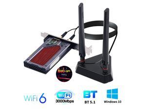 Fenvi 3000Mbps PCI-e Wifi Adapter Intel AX200 RGB Lighting Bluetooth 5.1 802.11ac/ax AX200 Wlan Network Wireless Card Dual Band 2.4Ghz/5Ghz MU-MIMO 160MHz Support Windows 10 (64bit) Fenvi 3000Mbps PCI-e Wifi Adapter Intel AX200 RGB Lighting Bluetooth 5.1 802.11ac/ax AX200 Wlan Network Wireless Card Dual Band 2.4Ghz/5Ghz MU-MIMO 160MHz Support Windows 10 (64bit)