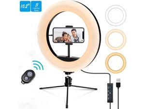 Ring Light, 10.2" LED Ring Light Tripod Photo Vide Lighting Kit, Adjustable 3000K-6500K, Light Stand, wireless remote,11 Levels of Brightness for Live Streaming Portrait YouTube Video, Vlog, Makeup Ring Light, 10.2" LED Ring Light Tripod Photo Vide Lighting Kit, Adjustable 3000K-6500K, Light Stand, wireless remote,11 Levels of Brightness for Live Streaming Portrait YouTube Video, Vlog, Makeup