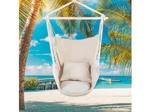 Chair Hanging Rope Swing Hammock Outdoor Porch Patio Yard Seat with 2 Pillows Chair Hanging Rope Swing Hammock Outdoor Porch Patio Yard Seat with 2 Pillows