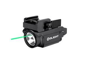 OLIGHT Baldr Mini 600 Lumens USB Rechargeable Green Laser Rail Mounted Weapon Pistol Tactical Light Flashlight Compatible with 1913 or GL Rail, Battery Box Included
