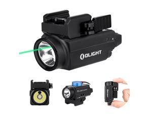 OLIGHT Baldr S Weapon light USB Rechargeable 800 Lumens with Green Beam and White LED Combo, Compact Rail Mount Tactical Flashlight with 1913 or GL Rail, Battery Included