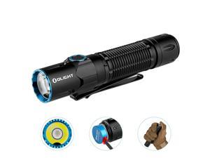 Olight Warrior 3S Tactical Flashlight 2300 Lumens Powerful Dual-switch Super Bright Torch Compact Rechargeable Flashlight Waterproof IPX8 For Everyday Carry, Outdoors, Self-defense, Law Enforcement
