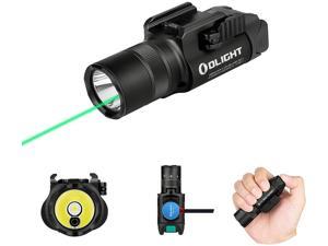 OLIGHT Baldr Pro R 1350 Lumens Magnetic USB Rechargeable Tactical Flashlight with Green Beam and White LED Combo, Rail Mount Weapon Light Compatible with 1913 or GL Rail, Built-in Battery (Black)