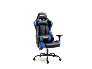 AMINITURE Gaming Chair Racing Style High Back Computer Game Chair Office Chair Seat Height Adjustment Recliner with Headrest and Lumbar Support (Black&Blue) AMINITURE Gaming Chair Racing Style High Back Computer Game Chair Office Chair Seat Height Adjustment Recliner with Headrest and Lumbar Support (Black&Blue)