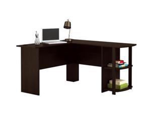L-Shaped Wood Computer table Game Table Desk Right-angle Computer Desk with Two-layer Bookshelves,Brown,GT12 L-Shaped Wood Computer table Game Table Desk Right-angle Computer Desk with Two-layer Bookshelves,Brown,GT12