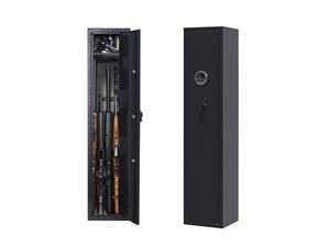Rifle Gun Safe, Quick Access Fingerprint/Keypad Long Gun Safe, 4-5 Gun Metal Rifle Gun Security Cabinet for Rifle, 2 Pistols safe Lock Box,GS03 Rifle Gun Safe, Quick Access Fingerprint/Keypad Long Gun Safe, 4-5 Gun Metal Rifle Gun Security Cabinet for Rifle, 2 Pistols safe Lock Box,GS03