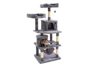 57.08 inches Multi-Level Cat Tree for Large Cats, with Cozy Perches, Stable Cat Tower Cat Condo Pet Play House,Gray,DS53 57.08 inches Multi-Level Cat Tree for Large Cats, with Cozy Perches, Stable Cat Tower Cat Condo Pet Play House,Gray,DS53