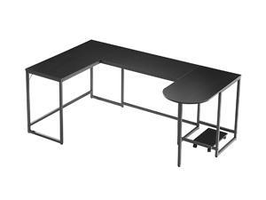 U-shaped Computer Desk, Industrial Corner Writing Desk with CPU Stand, Gaming Table Workstation Desk for Home Office,Black,GT191 U-shaped Computer Desk, Industrial Corner Writing Desk with CPU Stand, Gaming Table Workstation Desk for Home Office,Black,GT191