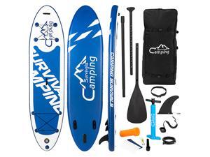11' Premium Inflatable Stand Up Paddle Board, Yoga Baord with Durable SUP Accessories & Carry Bag | Wide Stance, Surf Control, Non-Slip Deck, Leash, Paddle and Pump for Youth & Adult, Blue White, SP07 11' Premium Inflatable Stand Up Paddle Board, Yoga Baord with Durable SUP Accessories & Carry Bag | Wide Stance, Surf Control, Non-Slip Deck, Leash, Paddle and Pump for Youth & Adult, Blue White, SP07