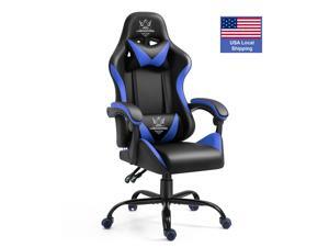 Gaming Chair Racing Style Ergonomic High Back HILINSTON Computer Chair with Height Adjustment, Headrest and Lumbar Support E-Sports Swivel Chair, Blue, GC79 Gaming Chair Racing Style Ergonomic High Back HILINSTON Computer Chair with Height Adjustment, Headrest and Lumbar Support E-Sports Swivel Chair, Blue, GC79