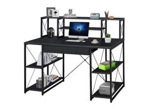 47" Gaming Desk, PC Computer Desk, Home Office Desk,PC E-Sports Gaming Workstation Gamer Tables Writing Table with PC Stand Shelf Keyboard Stand, Black, GT99 47" Gaming Desk, PC Computer Desk, Home Office Desk,PC E-Sports Gaming Workstation Gamer Tables Writing Table with PC Stand Shelf Keyboard Stand, Black, GT99