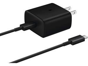 Samsung 45W USB-C Super Fast Charging Wall Charger - Black (US Version with Warranty) 45W TA w/ Cable Black