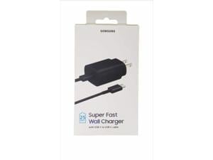 Samsung Galaxy S21 Original 25W USB-C Super Fast Charging Wall Charger - Black (US Version with Warranty) - in Retail Packaging