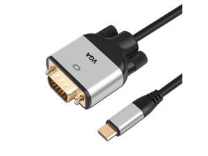 USB C to VGA Cable 10ft,USB Type C (Thunderbolt 3) to VGA Cable Sturdy Braided for USB 3.1 Devices-MacBook Pro, iPad Pro Samsung S10/S9/S8, Surface Book 2, Dell XPS, HP Etc